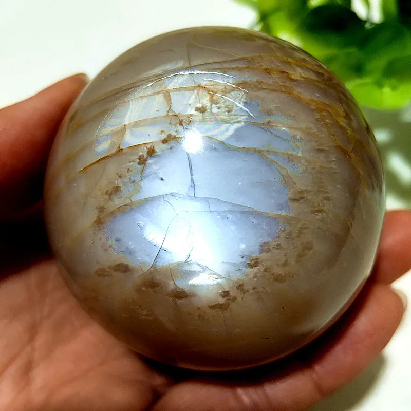 Druzy Agate Crystal Sphere – Natural Geode Décor