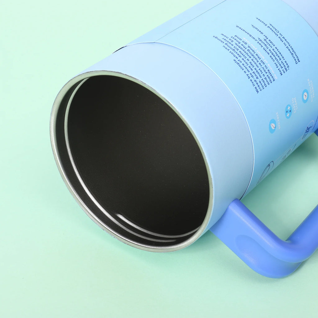 40 oz Insulated Stainless Steel Tumbler with Handle & Straw