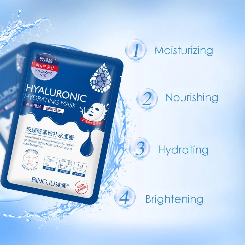 Snail & Hyaluronic Acid Face Sheet Mask – 10pcs | Korean Skincare