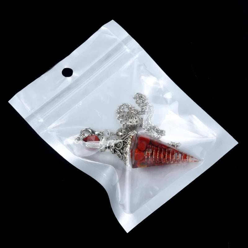 Crystal Pendulum Pendant | Natural Stone Dowsing Necklace