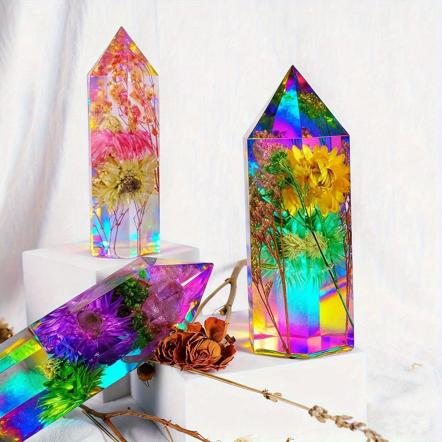 Crystal Tower Resin Mold Set — DIY Home Décor & Gift Making