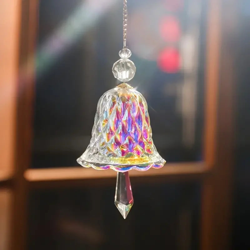 Crystal Bell Suncatcher Rainbow Glass Wind Chime Pendant