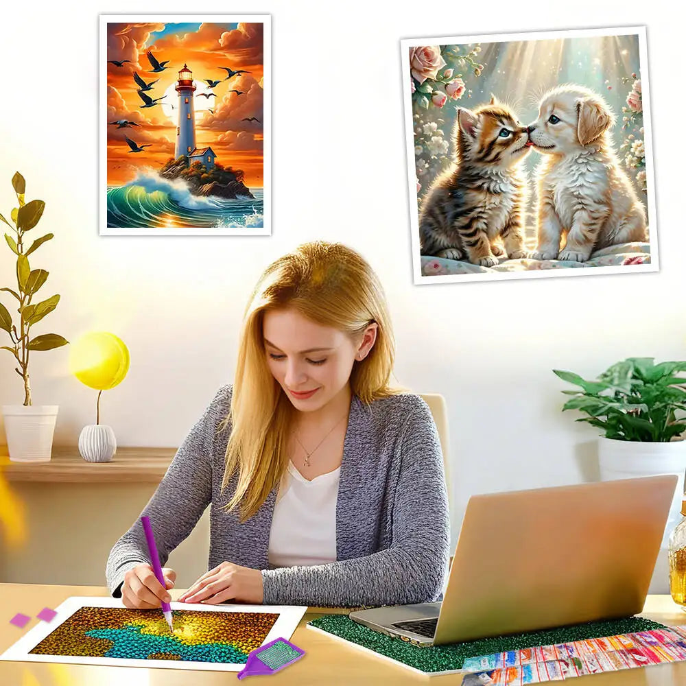 Halloween Gnome Diamond Painting Kit – Pumpkin Dwarf 5D DIY
