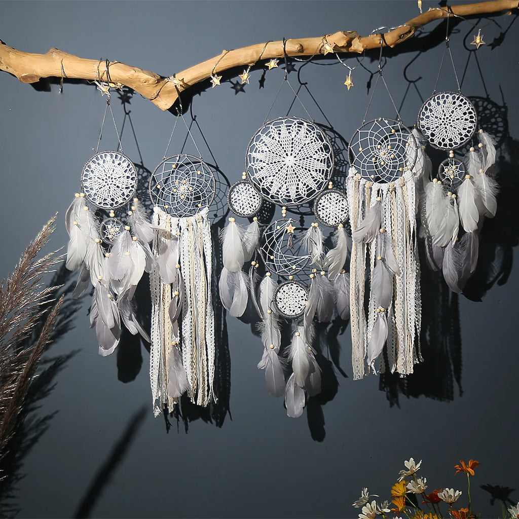 Boho Handmade Dreamcatcher Set — 5 Pieces