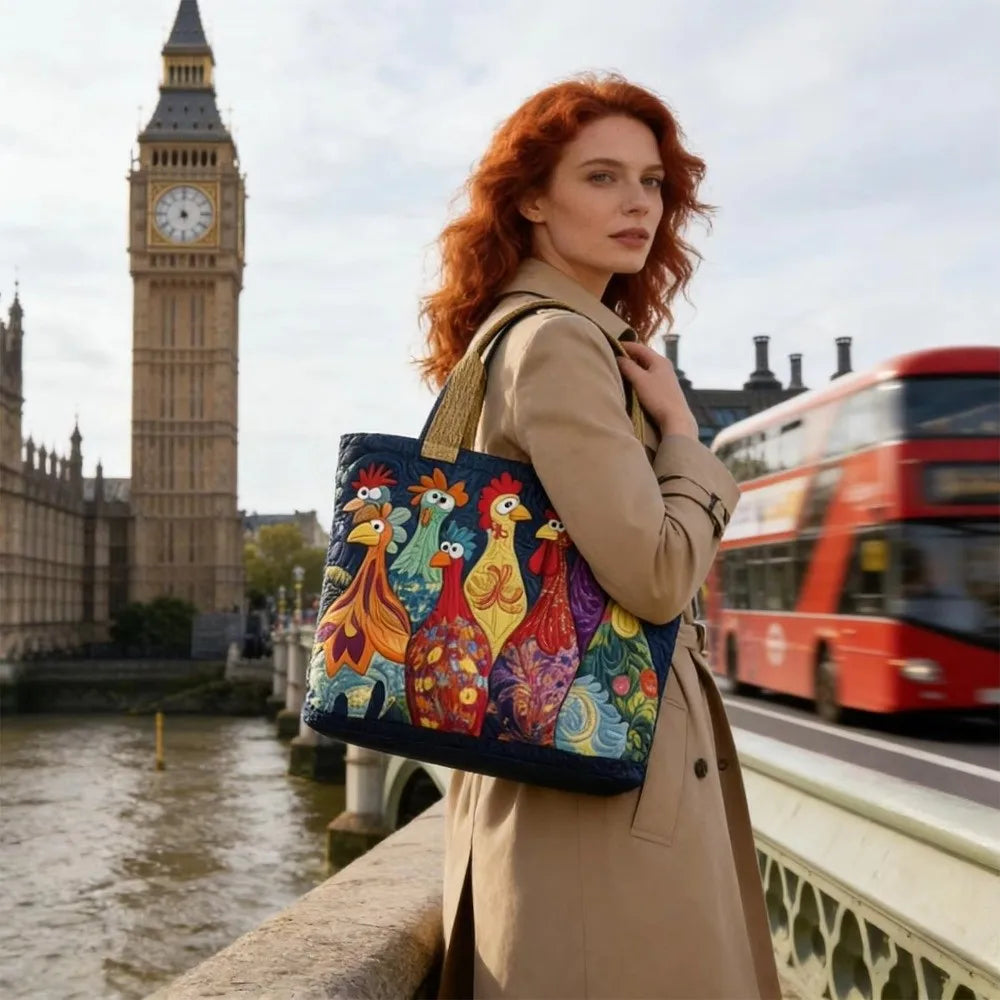 Quilted Tote Bag | Vintage-Style Large Capacity Everyday Handbag