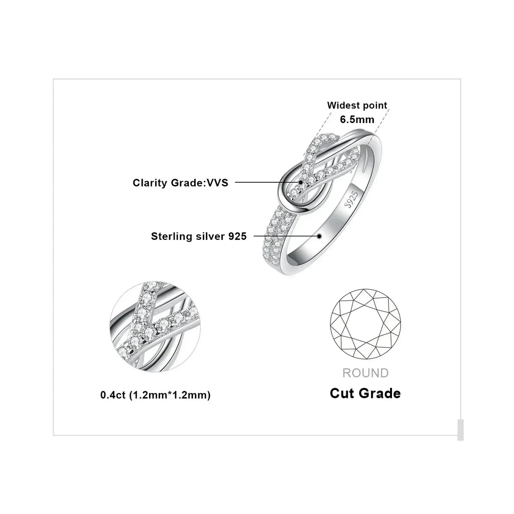 Infinity Love Knot Ring | 925 Sterling Silver