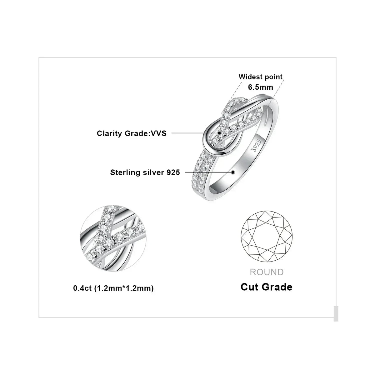 Infinity Love Knot Ring | 925 Sterling Silver