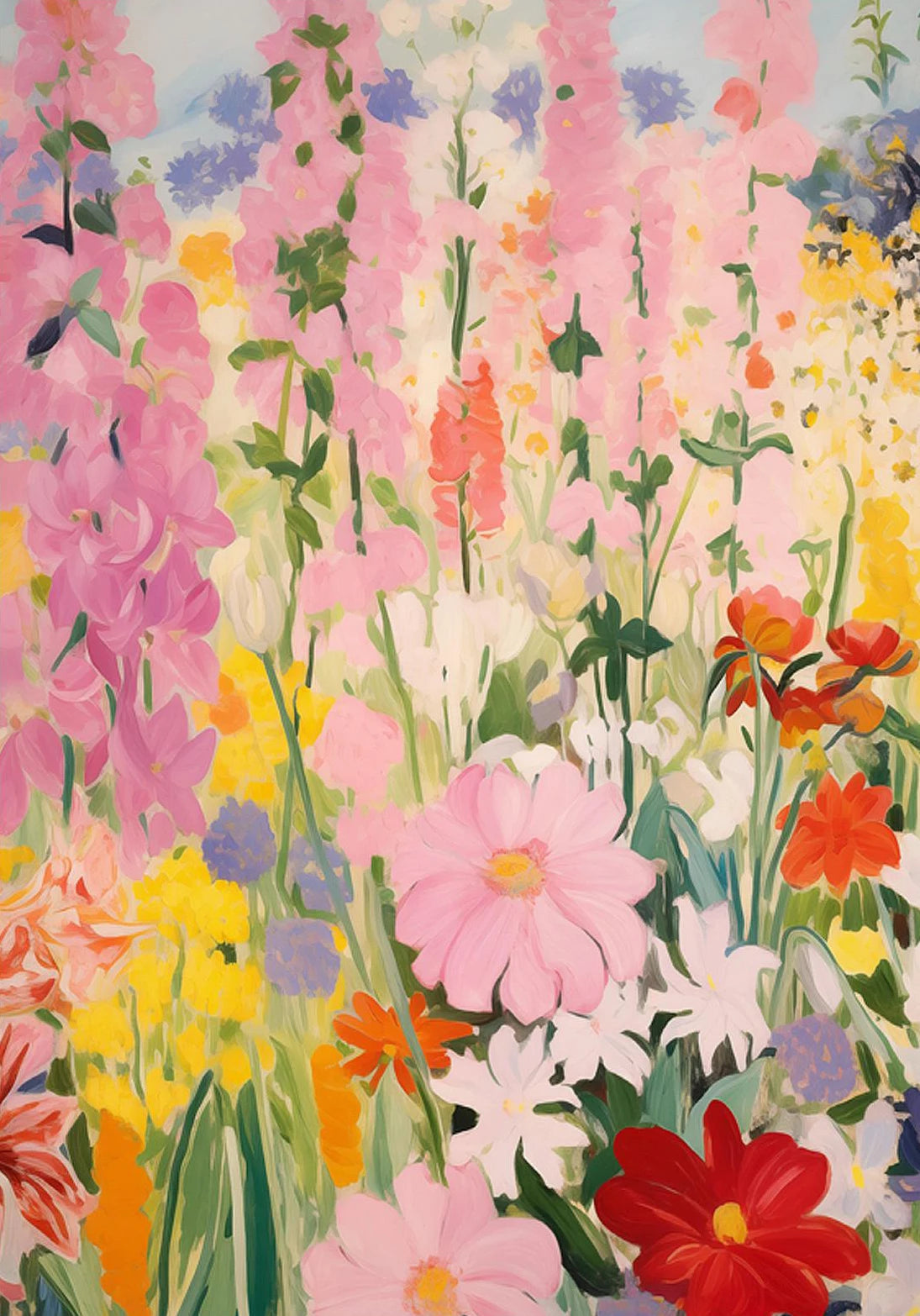 Wildflower Canvas Wall Art — Cottagecore Floral Print for Bedroom & Living Room