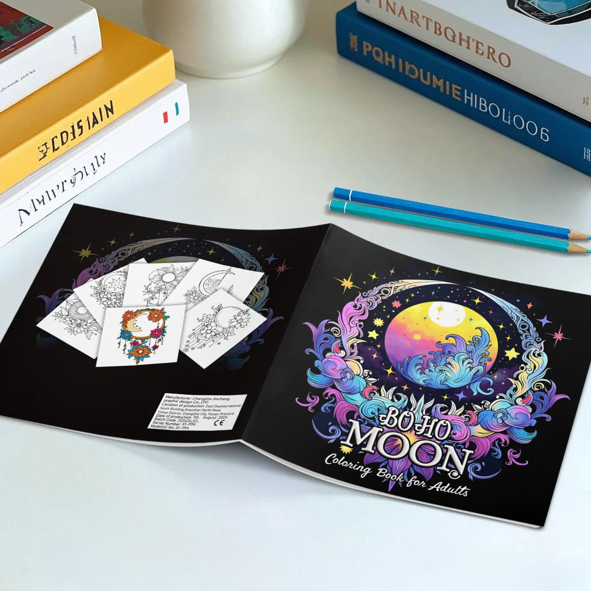 Boho Moon Adult Coloring Book | Bold & Easy Patterns for Mindful Creativity