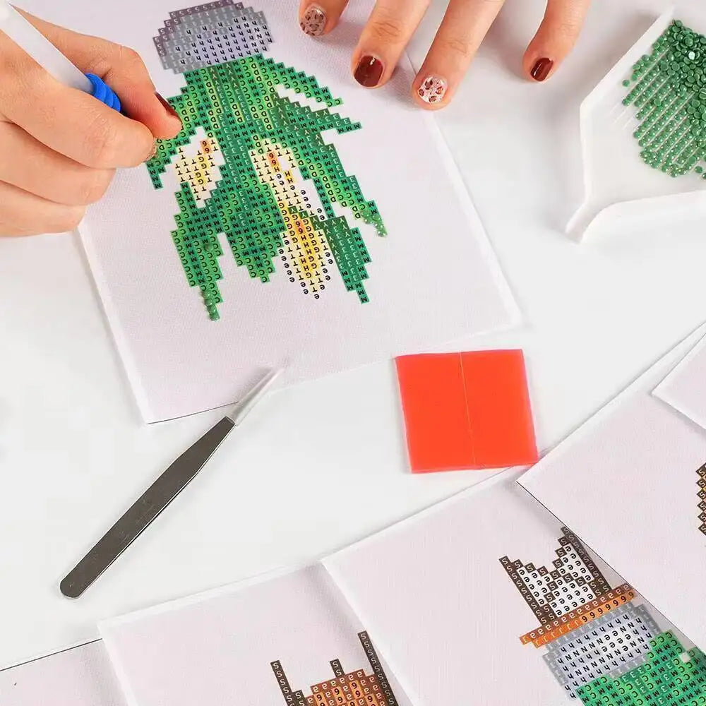 12-Piece Mini Diamond Painting Kit | Bookish Floral Set