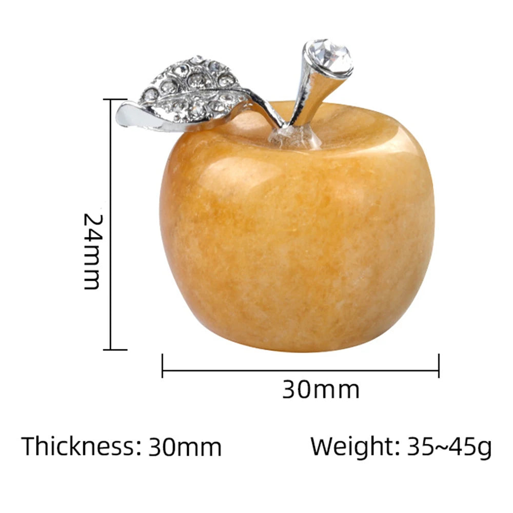 Mini Crystal & Decorative Stone Apple Carvings