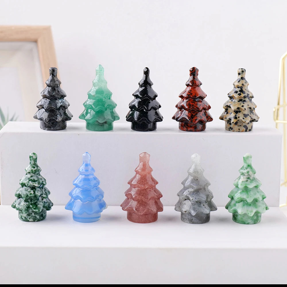 Mini Gemstone Christmas Tree Figurine
