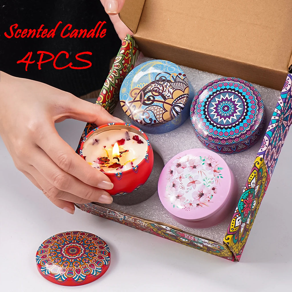 Scented Candle Gift Set — 4 Candles