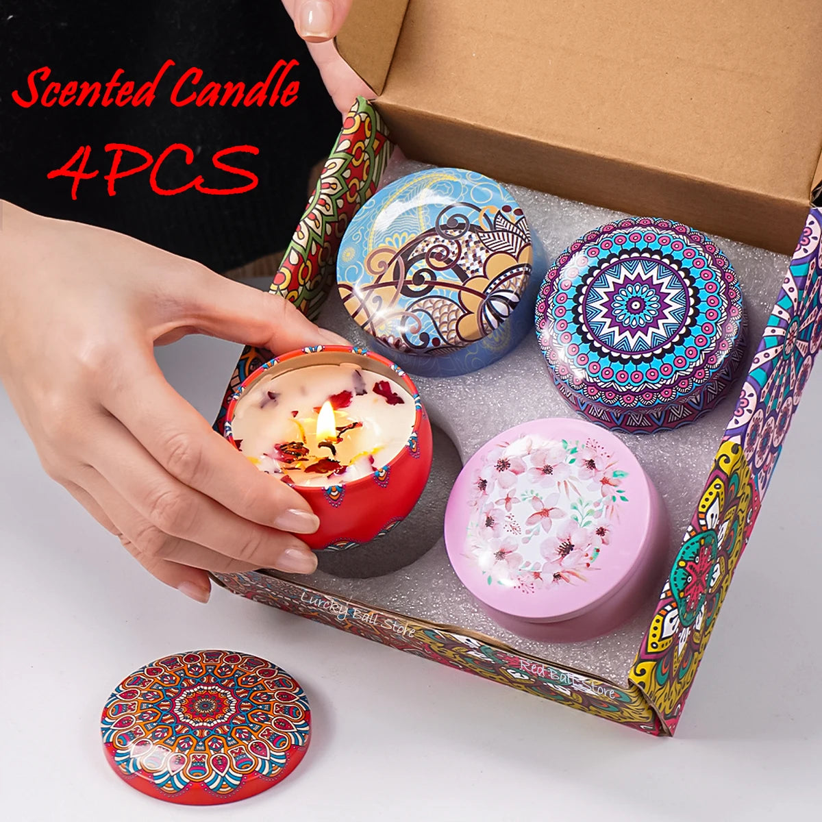 Scented Candle Gift Set — 4 Candles