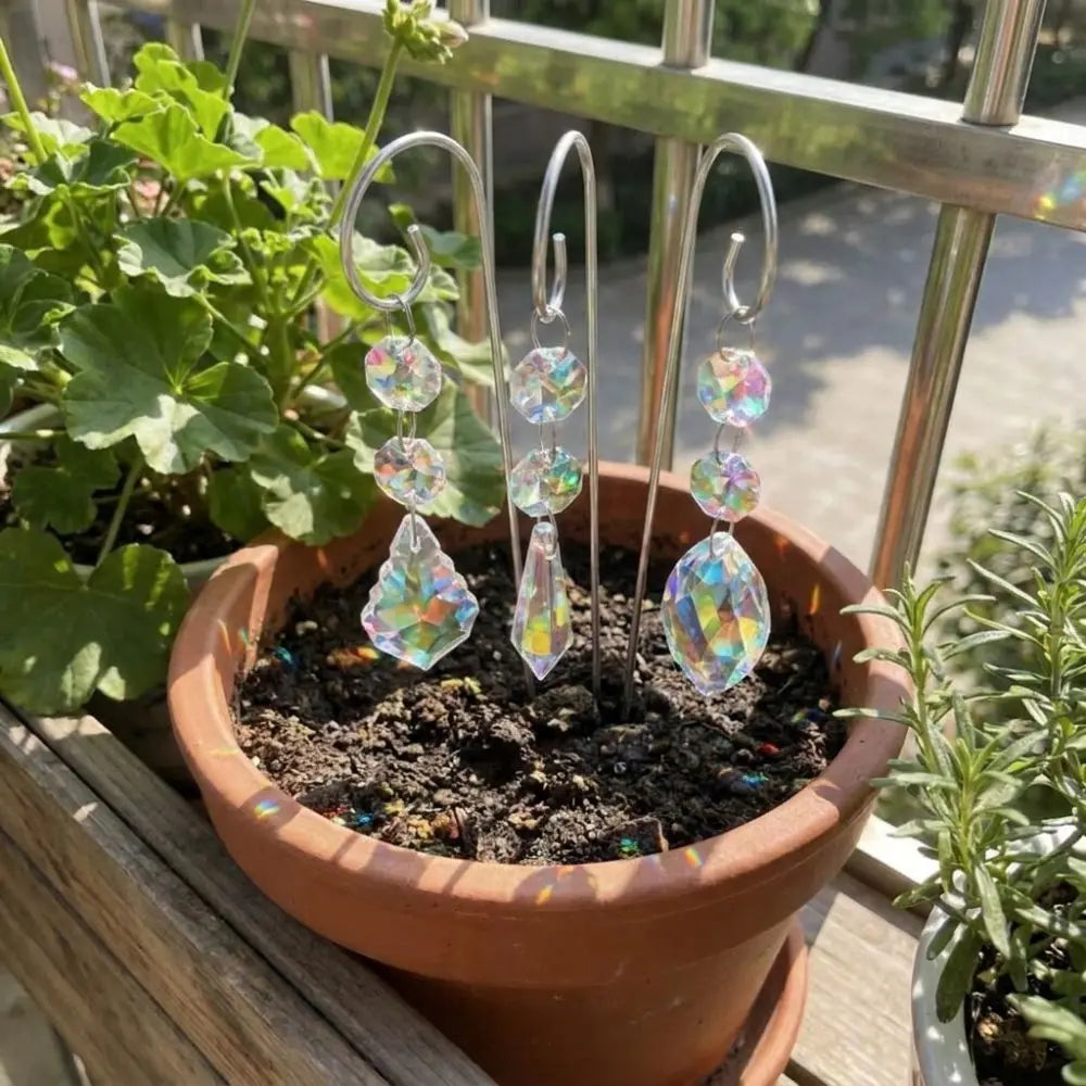 Crystal Garden Suncatcher Set | 3-Piece Rainbow Stake