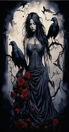 5D Diamond Painting Kit | Dark Series Full Drill | Gothic Wall Art DIY Craft Set