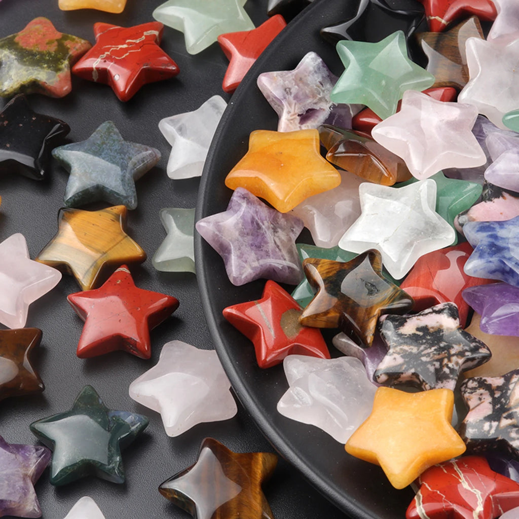 Crystal & Stone Star Set | 5-Piece Celestial Decor