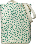 Floral Canvas Tote Bag | Zippered Women's Bag for Work, Shopping & Everyday