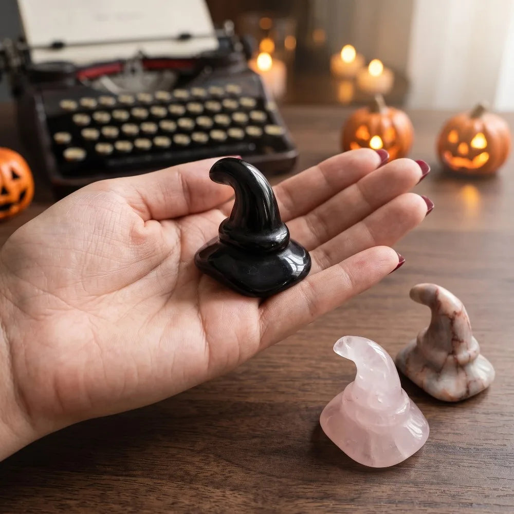 Mini Witch Hat Ornament | Crystal-Inspired Décor