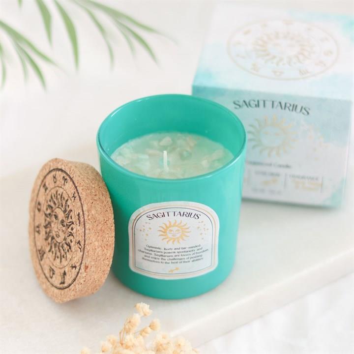 Scented Zodiac Crystal Candle