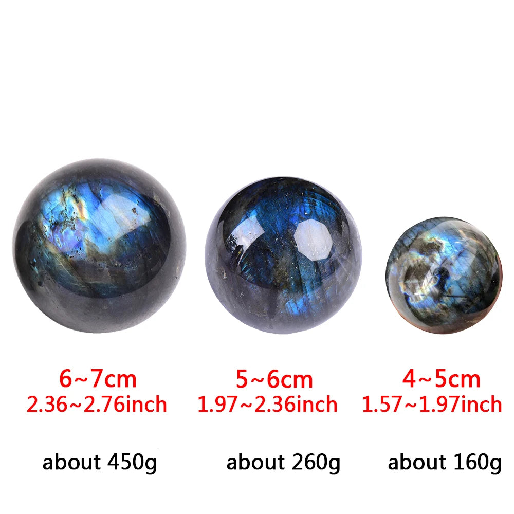 Natural Labradorite Crystal Sphere | Mystic Flash · Intuition, Protection & Magic