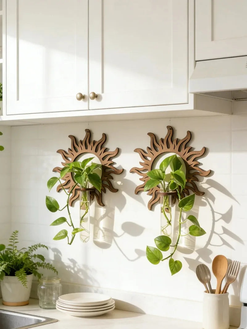 Wooden Wall Propagation Station | Sun, Jellyfish & Lantern