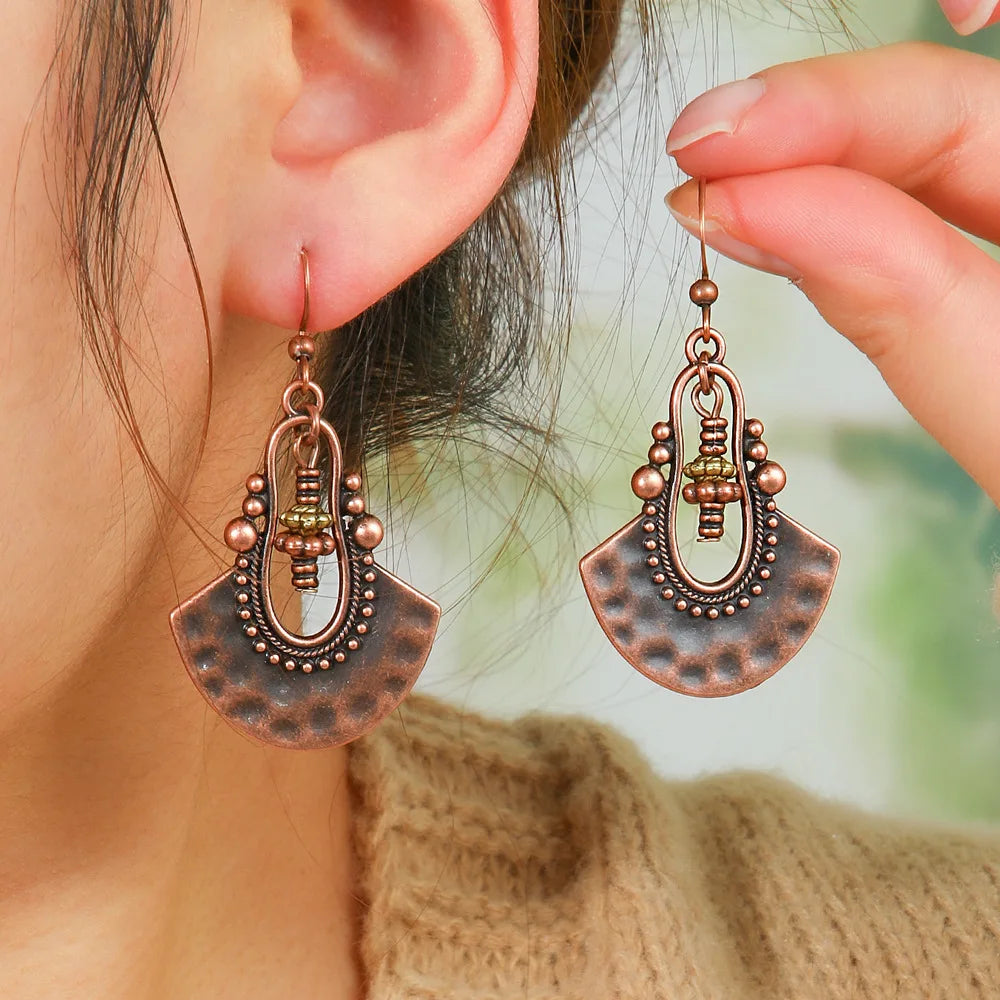 22 Styles Vintage Brown Earrings for Women Bohemian Ethnic Unique Geometric Dangle Earring Female Pendientes Bijoux