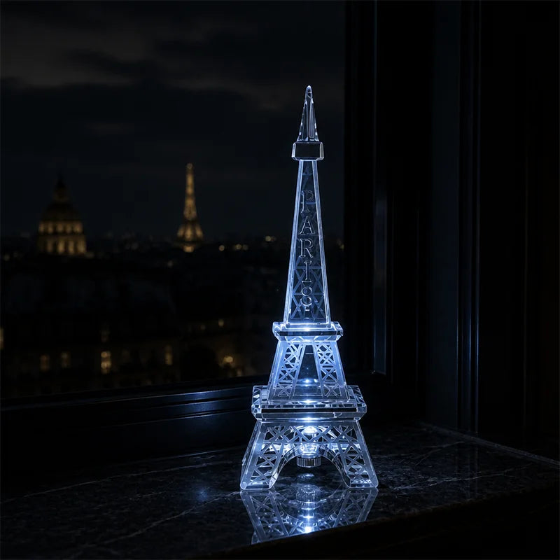 Eiffel Tower Crystal LED Figurine
