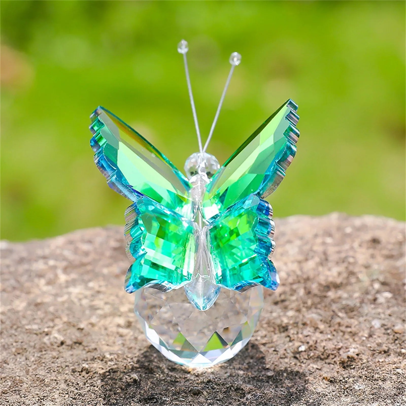 Crystal Cut Butterfly Ornament — Glass Figurine Desk & Home Décor