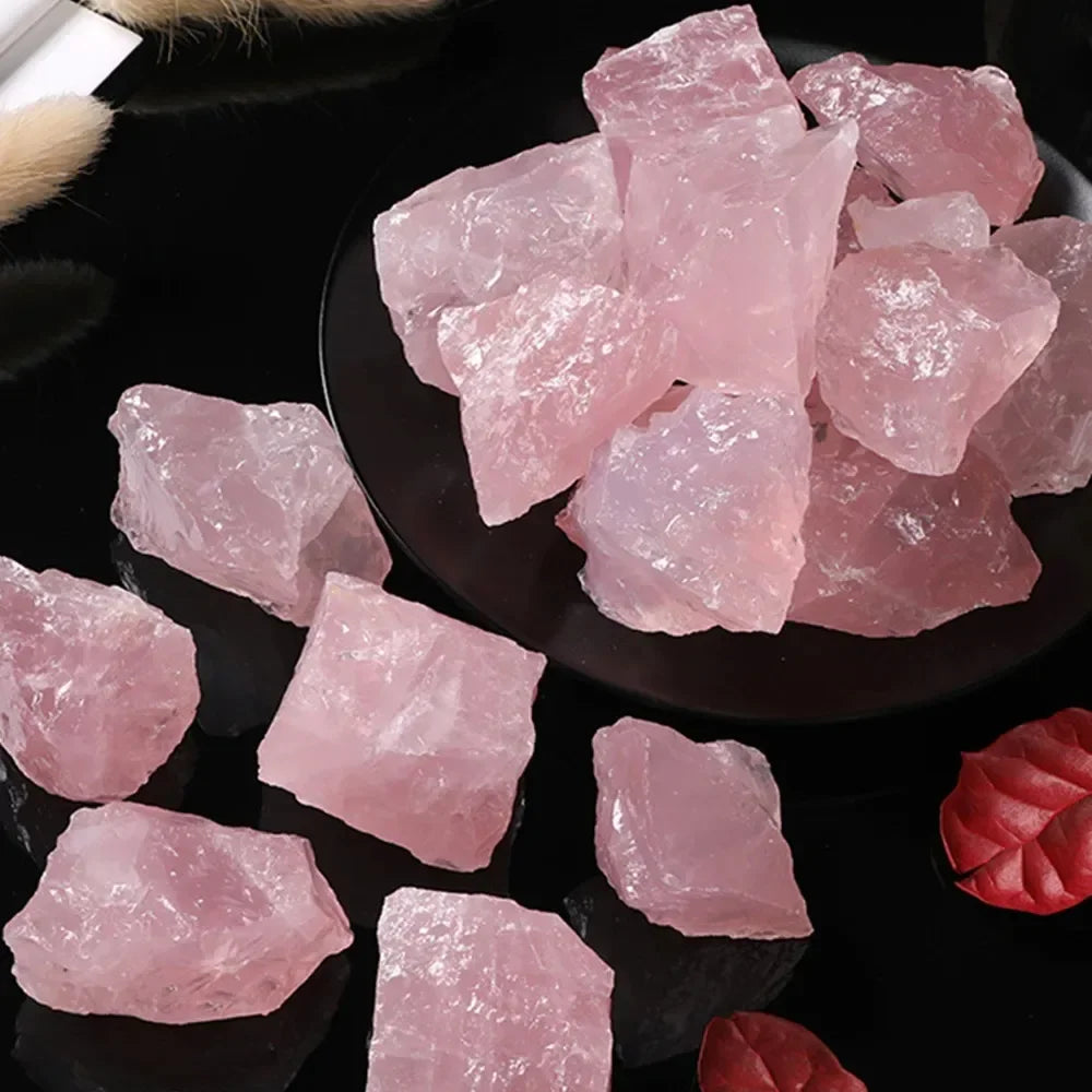 Natural Raw Rose Quartz Crystal Reiki Healing