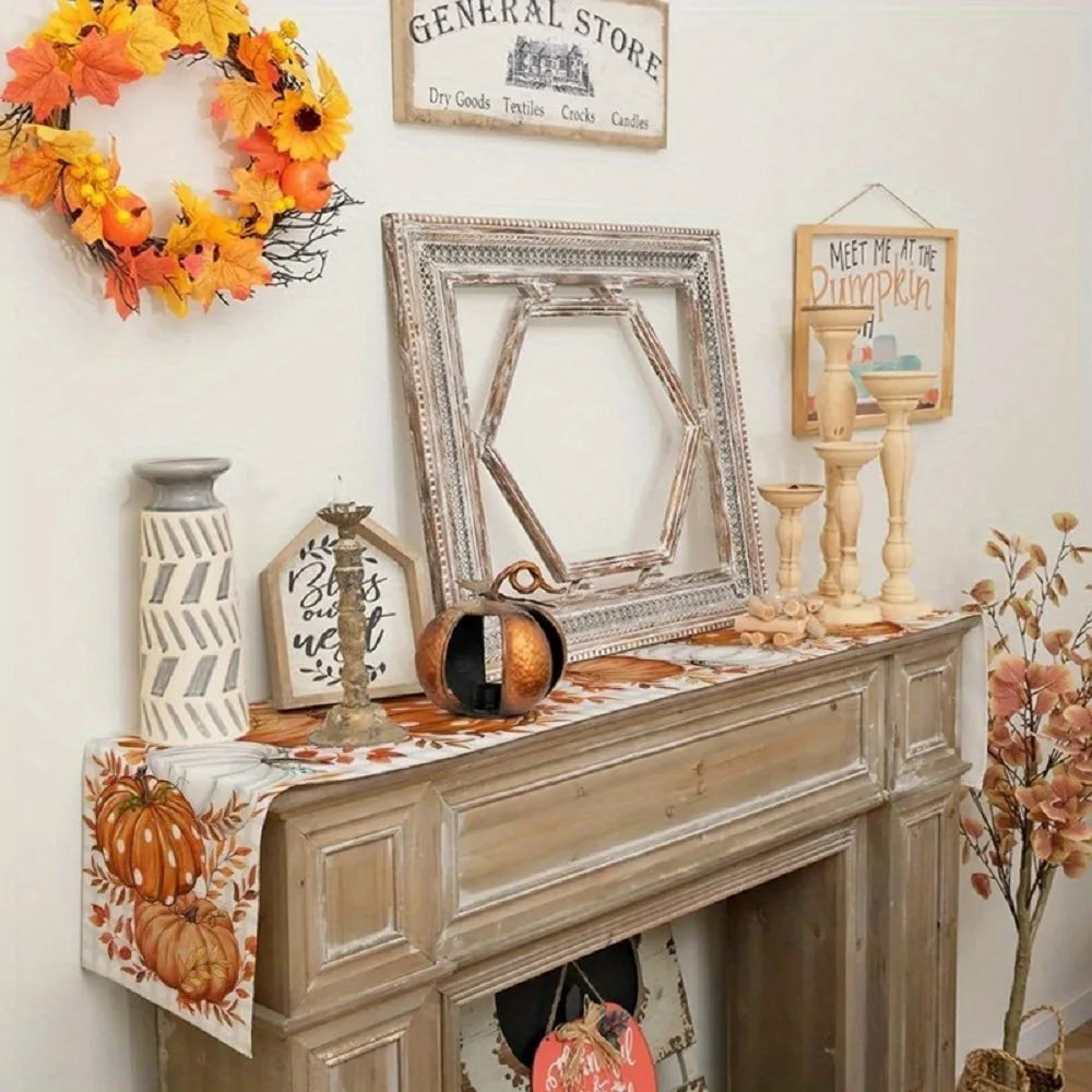 Polka Dot Pumpkin Table Runner | A Little Autumn Cheer