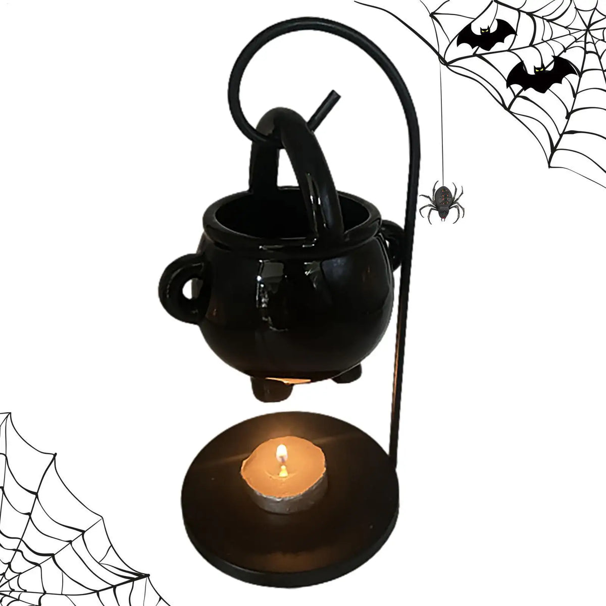 Witch Cauldron Wax Melt & Oil Burner | Hanging Halloween Aroma Diffuser