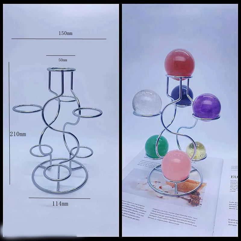 Crystal Ball Display Stand | Metal Sphere Holder in S & L