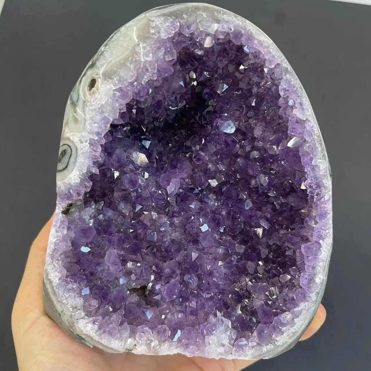 Natural Amethyst Crystal Cluster Geode | Raw Quartz Chakra & Reiki Stone