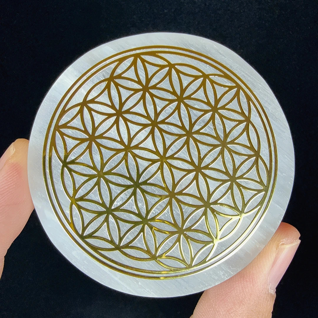 Natural Crystal Selenite Charging Plate