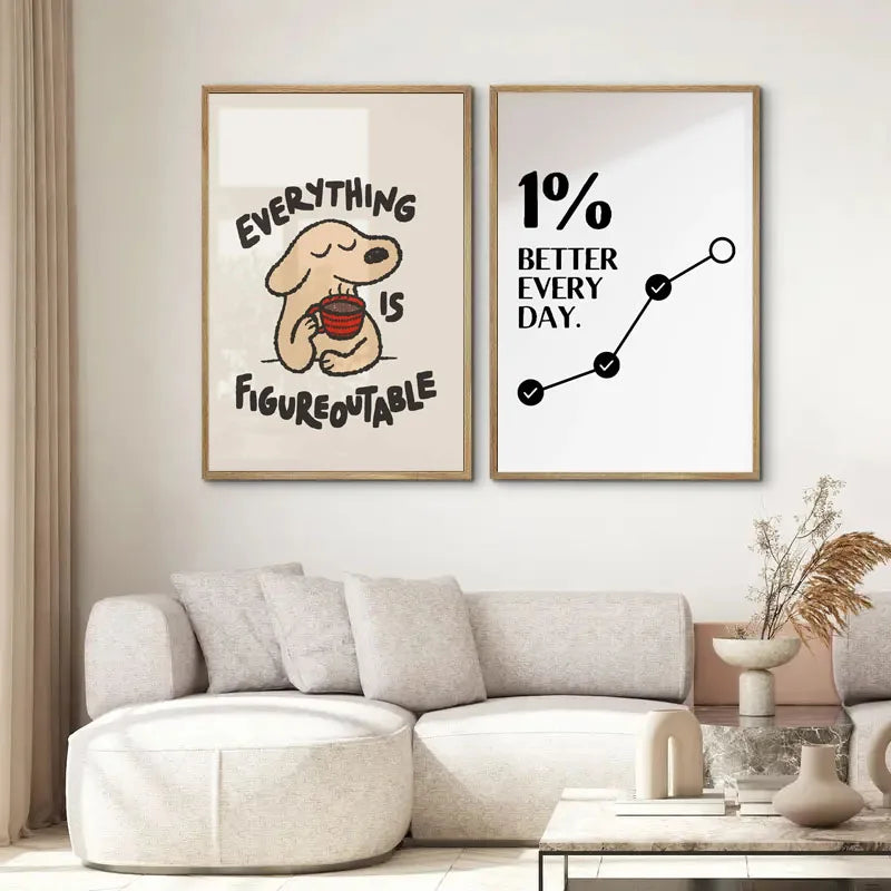Motivational Quote Canvas Print | Minimalist Wall Art for Home & Office
