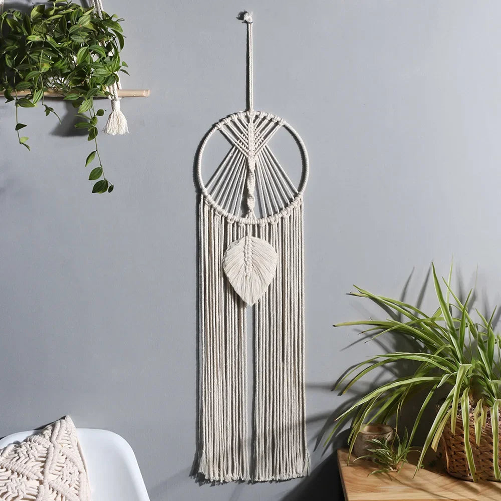 Bohemian Hand-Woven Dream Catcher | Owl, Moon & Star Wall Decor