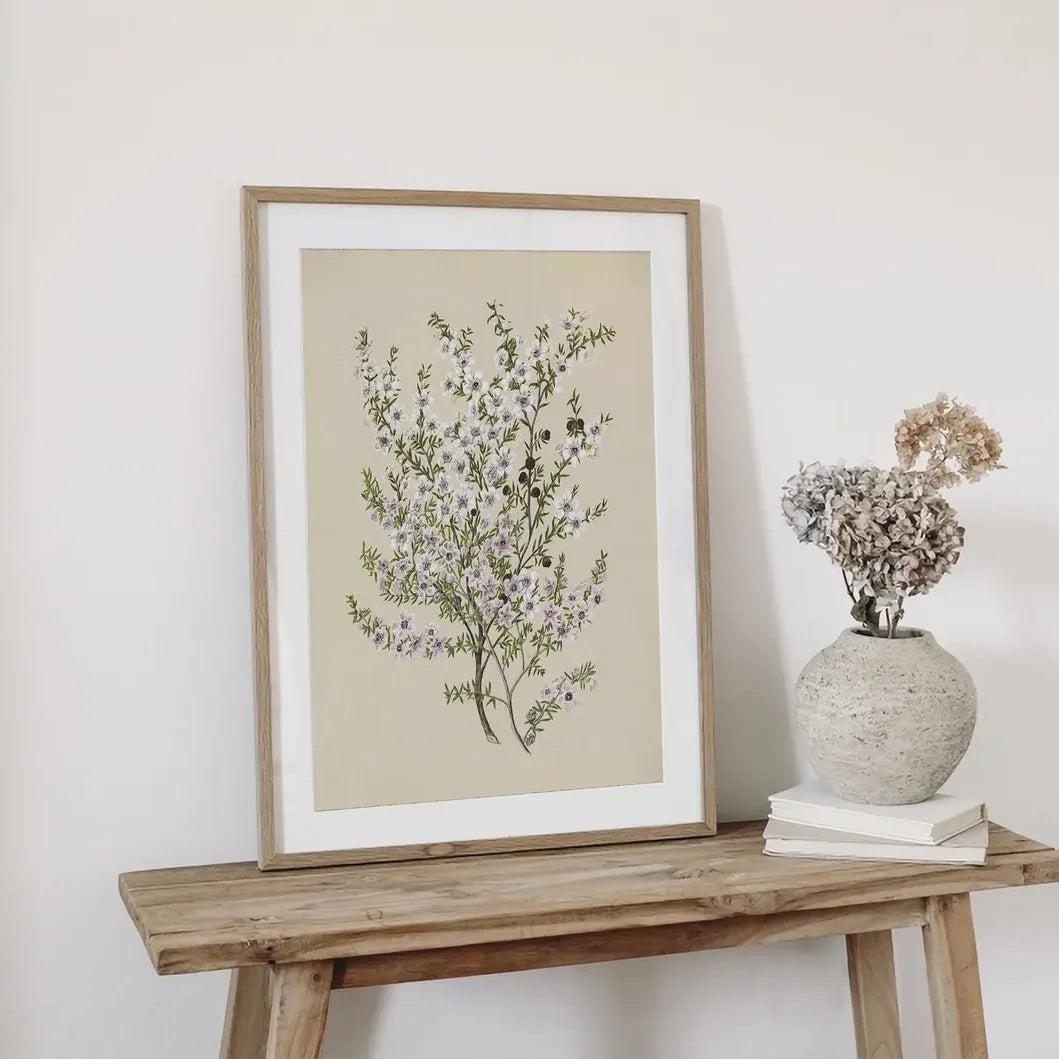 Vintage Botanical Floral Wall Art | Set of 2 Canvas Posters
