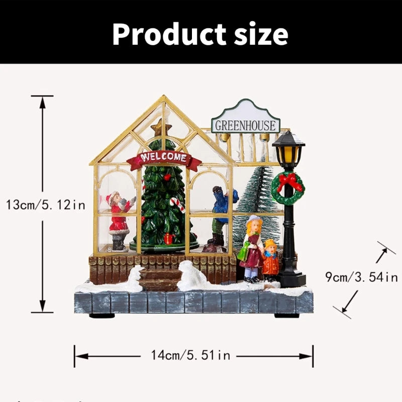 Musical Christmas Greenhouse | Light-Up Village Decoration