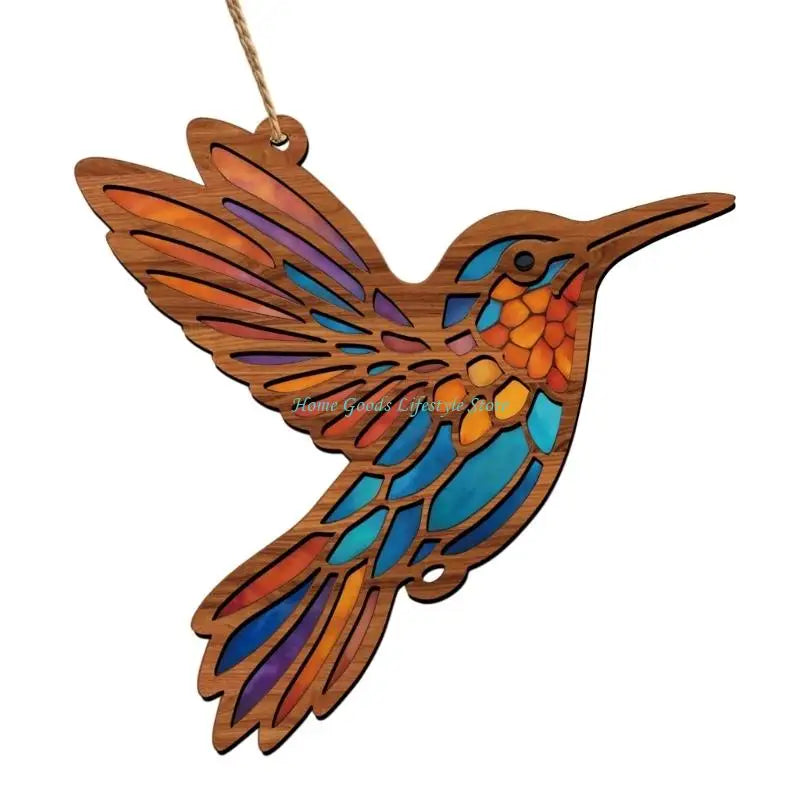 Hummingbird Stained Glass Suncatcher