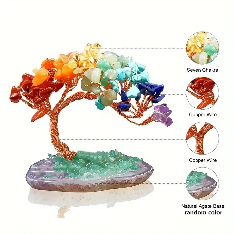 Natural Crystal Seven Chakra Fortune Tree