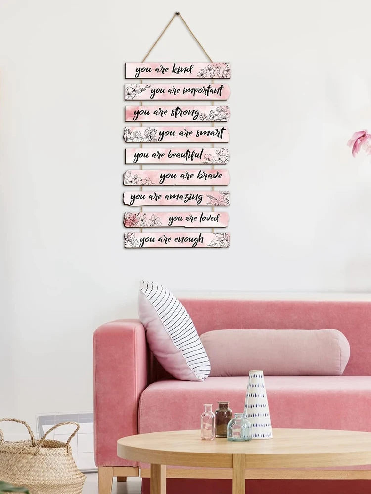 "You Are Amazing" Floral Wooden Wall Sign | Inspirational Home Decor