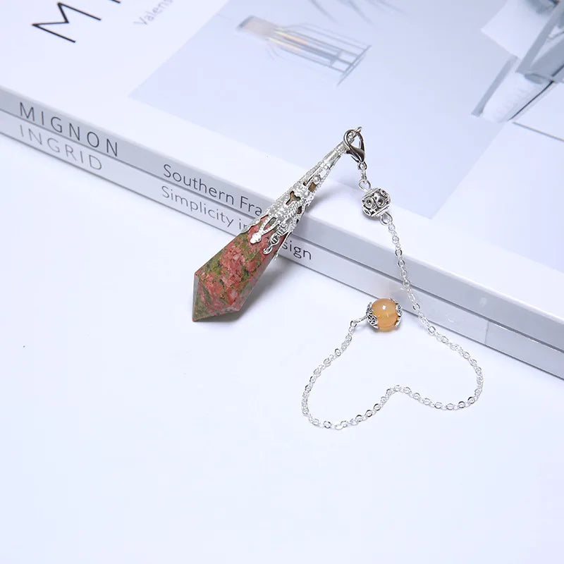 Crystal Pendulum Pendant | Natural Healing Stone | Reiki Chakra Energy