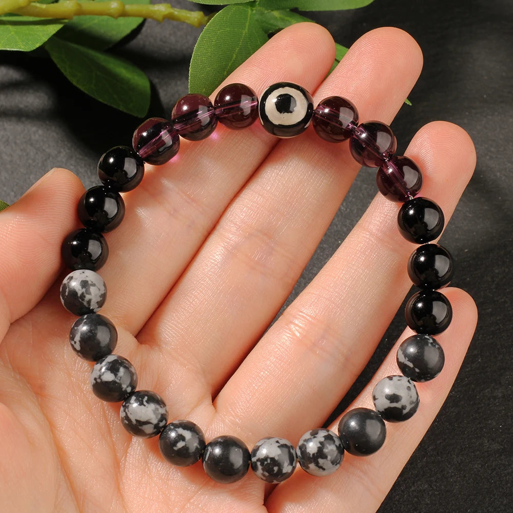 Protective Eye Stone Bead Bracelet | Symbolic Good Luck Charm