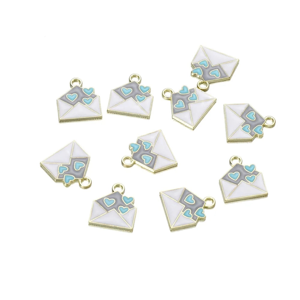 Mixed Colorful Enamel Charms – 10pcs DIY Bracelet & Necklace Pendants