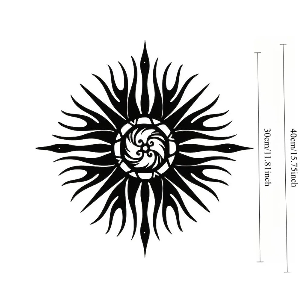 Swirling Sunburst Metal Wall Art