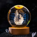 Engraved Glass Sphere LED Light | Zodiac & Whimsical Designs