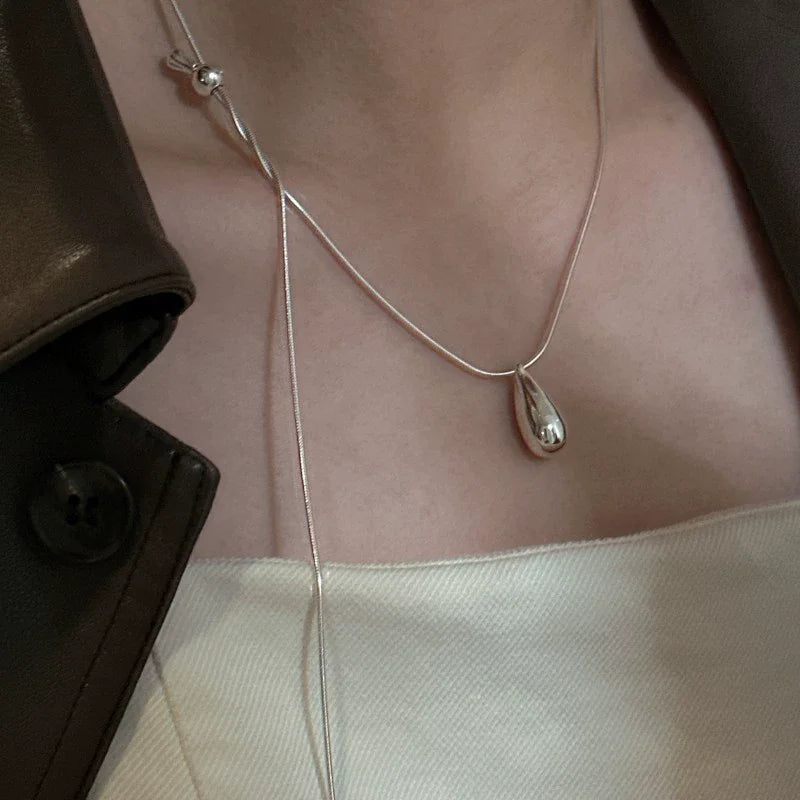 925 Sterling Silver Teardrop Necklace