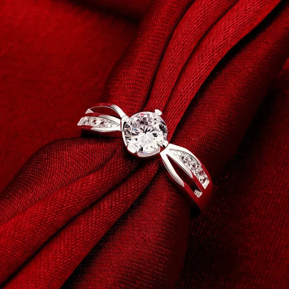 Silver Wish Sterling Silver Zircon Ring