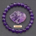 Natural Gemstone Beaded Bracelet — Healing Crystal Stretch Bracelet